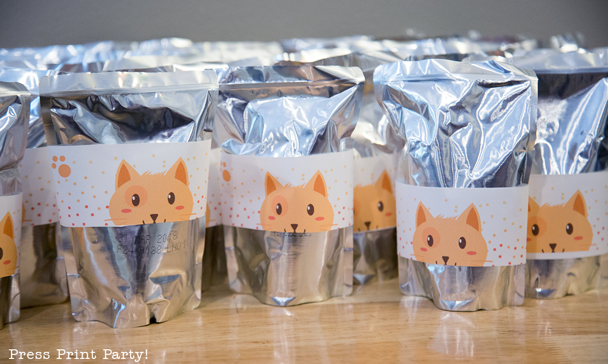 Tabby Cat Party Decorations and Printables, Kitty Party, Cat theme birthday party by Press Print Party! 