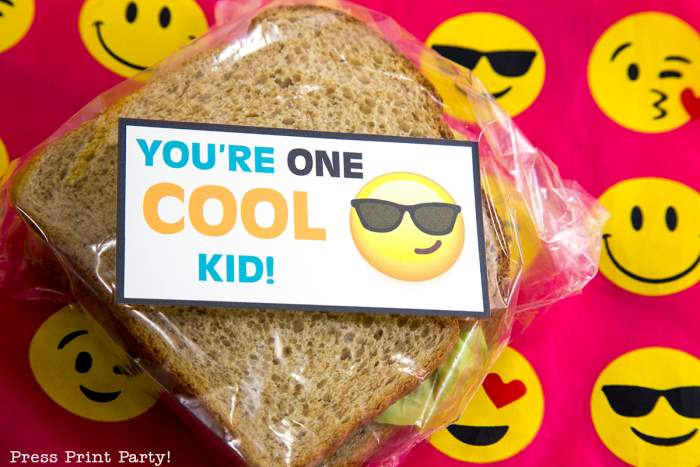 Free Emojis Lunch Box Cards by Press Print Party!