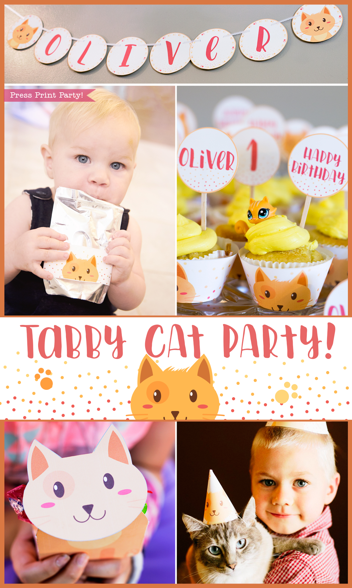 Brother Of The Birthday Kitten Girl Cat Lover Themed Party design