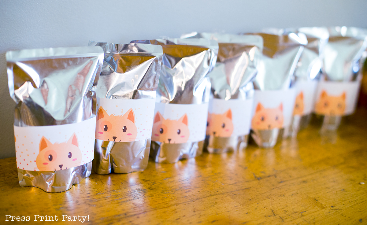 Tabby Cat Party Decorations and Printables, Kitty Party, Cat theme birthday party by Press Print Party! 