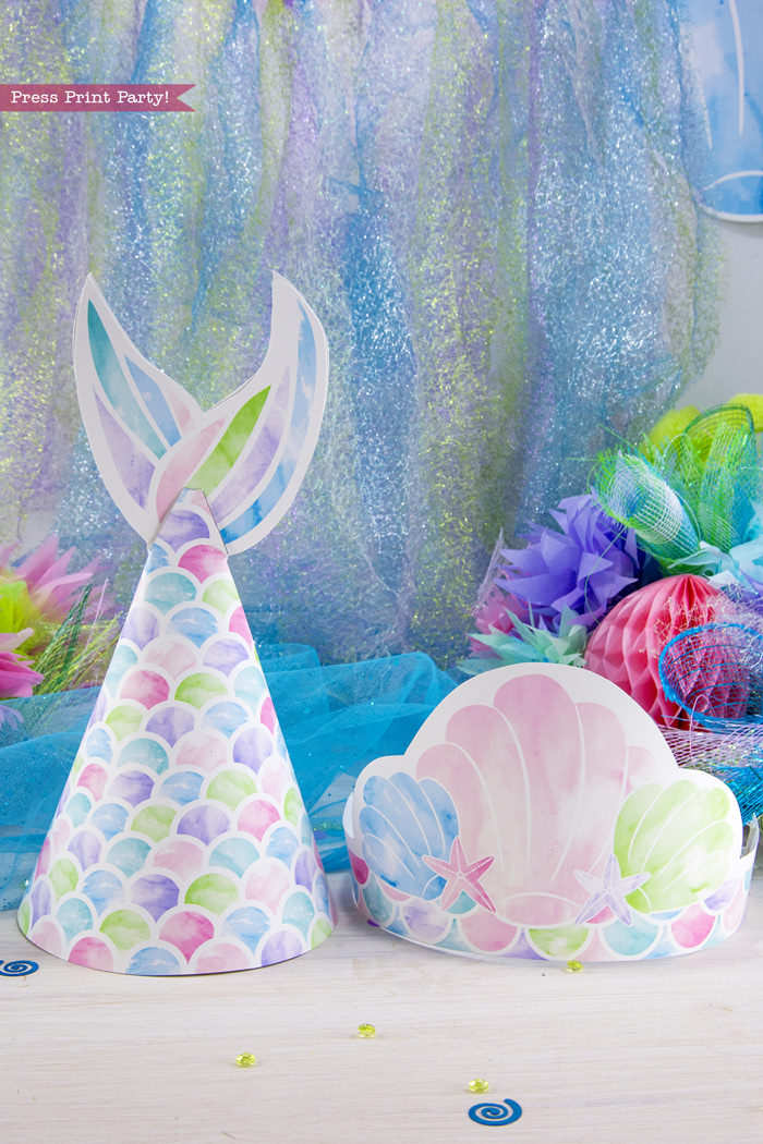 Mermaid party printables. Under the Sea Party - by Press Print Party!