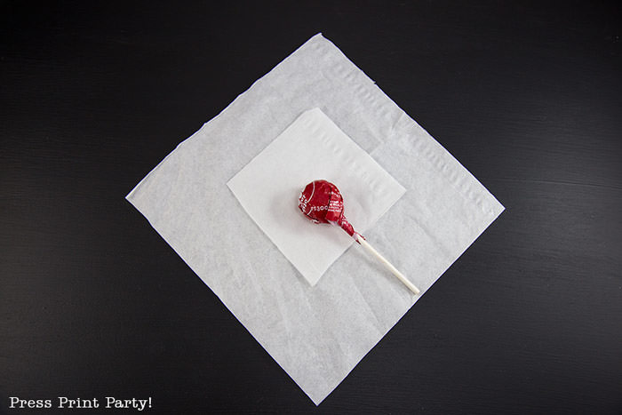 lollipop in tissue paper. Ghost Lollipops DIY with FREE Halloween printable tags - By Press Print Party!