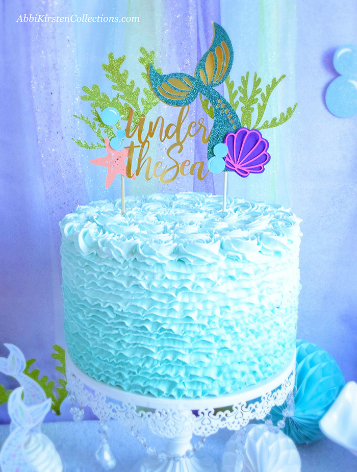 Decorate your Mermaid Party like a Pro! by Press Print Party! Mermaid Theme - Mermaid party ideas -supplies -little mermaid birthday cake