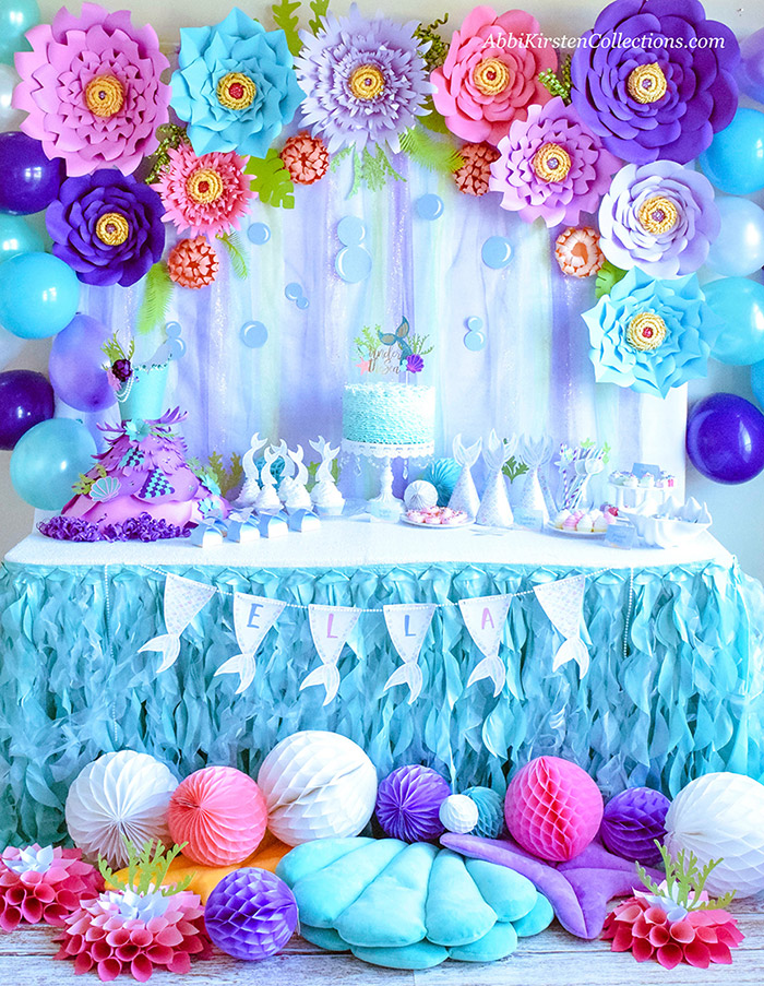 Decorate your Mermaid Party like a Pro! by Press Print Party! Mermaid Themed party - Mermaid party supplies