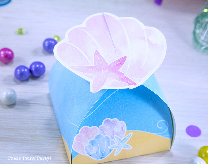 Decorate your Mermaid Party like a Pro! by Press Print Party! Mermaid Themed party - Mermaid party supplies - mermaid favor box
