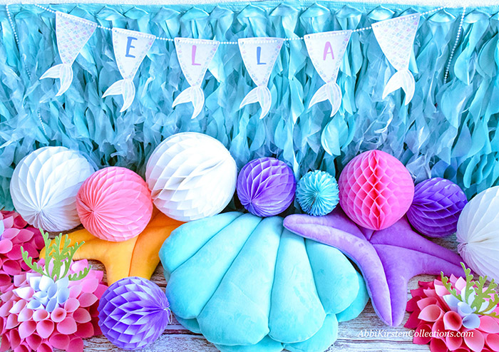 Decorate your Mermaid Party like a Pro! by Press Print Party! Mermaid Themed party - Mermaid party supplies - mermaid printables