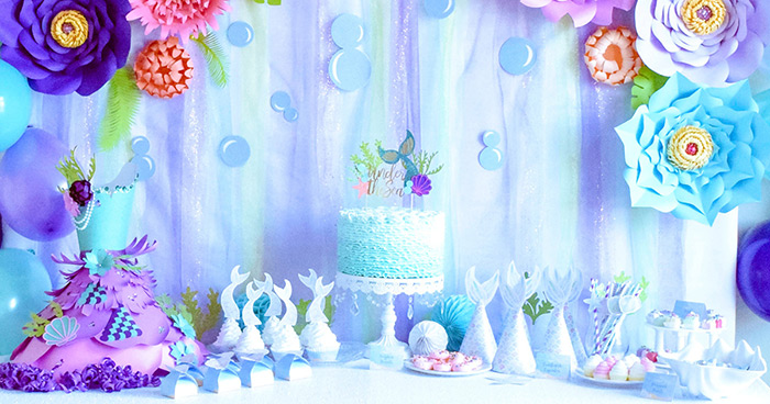 Mermaid Party Ideas DIY Birthday (W. Freebies) - Press Print Party!