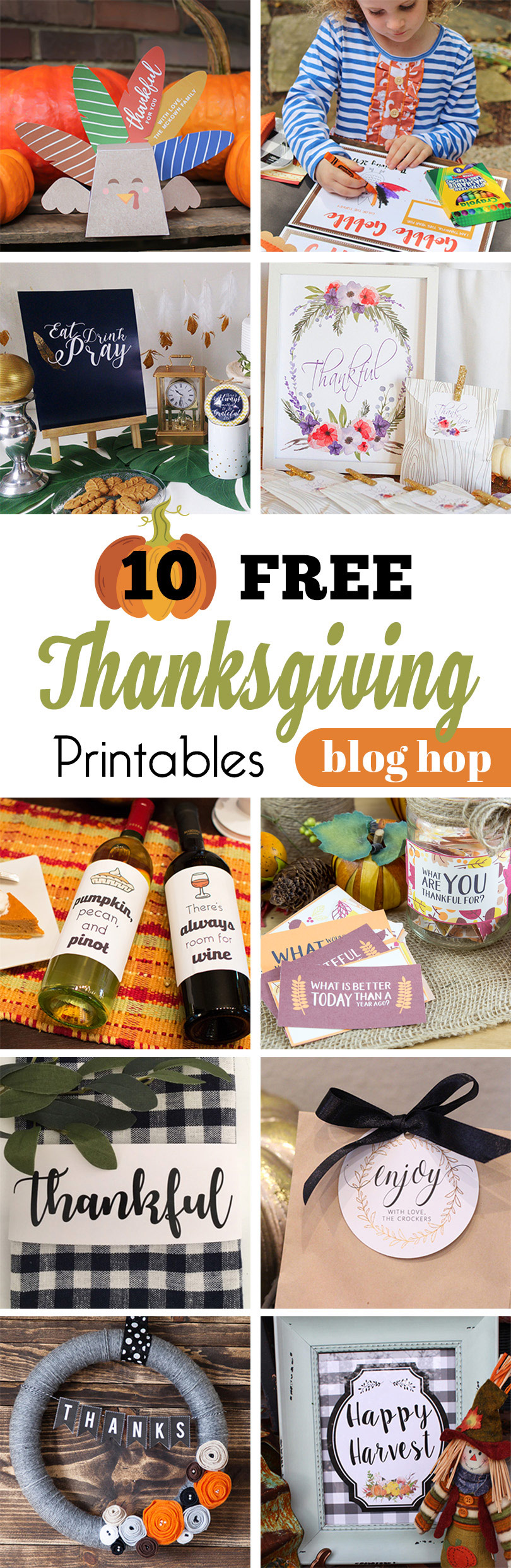 10 FREE Thanksgiving Printables Blog Hop! 
