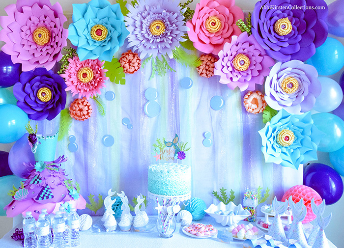 Mermaid Party Ideas DIY Birthday (W. Freebies) - Press Print Party!