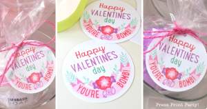 Free Valentines Day Bath Bomb Printable Tags - Press Print Party!