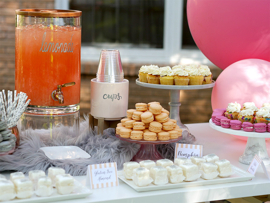 Stunning Peach and Gray Garden Party - Place cards by Press Print Party! - Party design by MINT Event Design - Baby shower - Bridal Shower - Tea Party