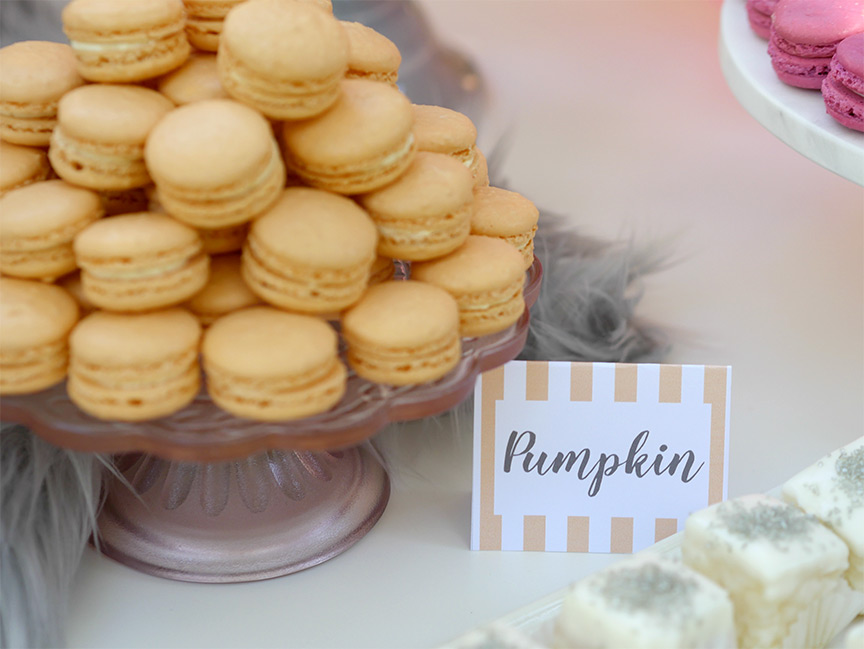 Stunning Peach and Gray Garden Party - Place cards by Press Print Party! - Party design by MINT Event Design - Baby shower - Bridal Shower - Tea Party