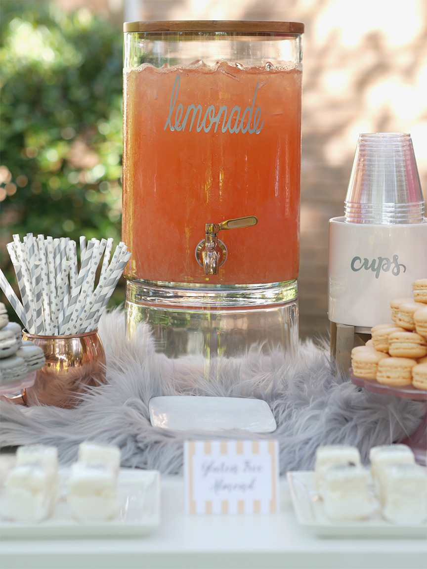 Stunning Peach and Gray Garden Party - Place cards by Press Print Party! - Party design by MINT Event Design - Baby shower - Bridal Shower - Tea Party