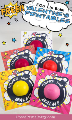 EOS Balm Valentine's Day FREE Printables - Press Print Party!