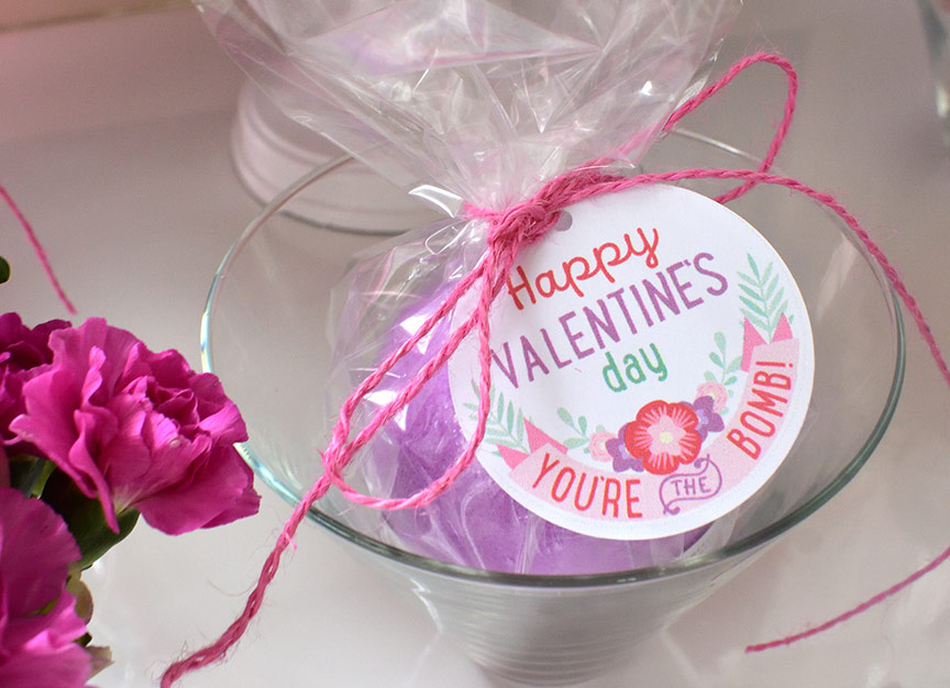 Free Valentines Day Bath Bomb Printable Tags - Press Print Party!