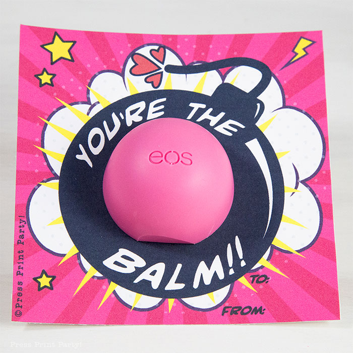 Free EOS Balm Valentine's Day Card Printables - By Press Print Party!