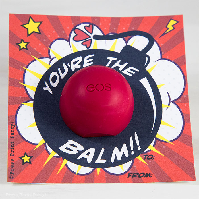 Free EOS Balm Valentine's Day Card Printables - By Press Print Party!