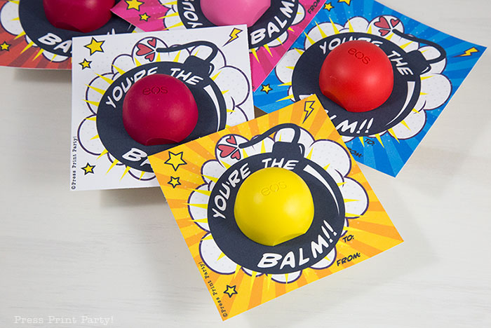 Free EOS Balm Valentine's Day Card Printables - By Press Print Party!