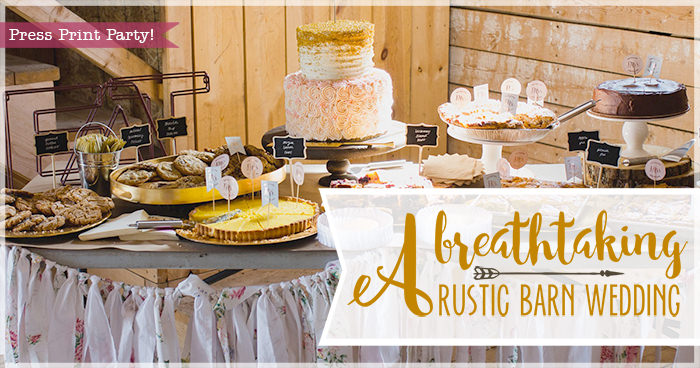 A breathtaking rustic barn wedding - country wedding - Press Print Party!