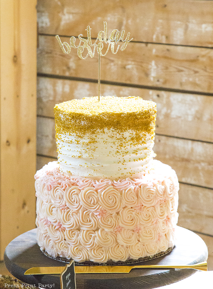 A breathtaking rustic barn wedding - country wedding - Press Print Party! cake