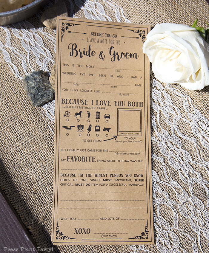 A breathtaking rustic barn wedding - country wedding - Press Print Party! Mad Libs