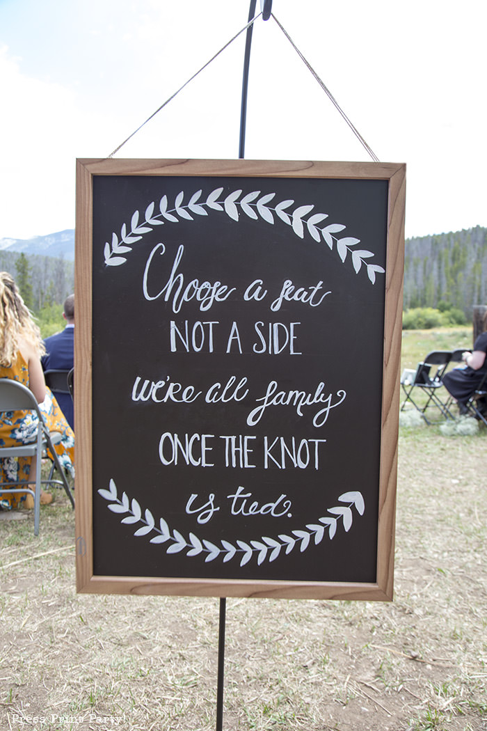 A breathtaking rustic barn wedding - country wedding - Press Print Party! chalkboard sign