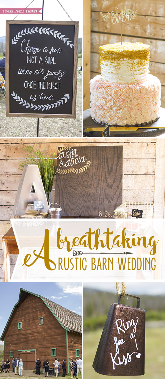 A breathtaking rustic barn wedding - country wedding - Press Print Party!