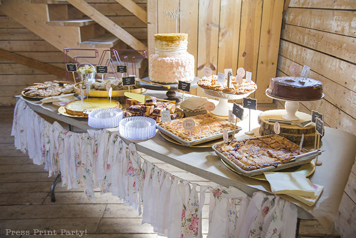 A breathtaking rustic barn wedding - country wedding - Press Print Party! cake table