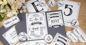 Rustic Wedding Invitations Template, cheap wedding invitations DIY Wedding Invitations- Press Print Party! Full set