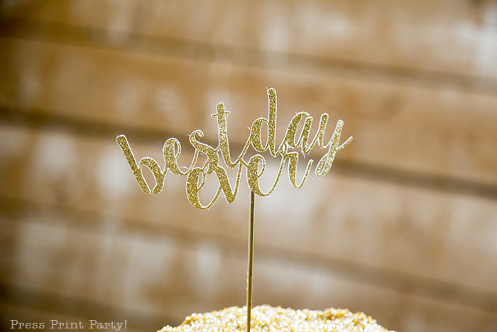 A breathtaking rustic barn wedding - country wedding - Press Print Party! cake topper