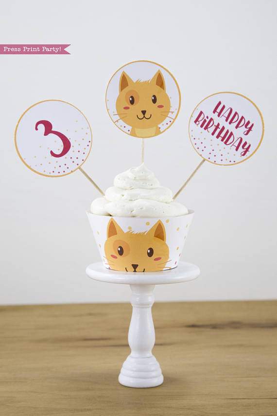 Cat Themed Party Printable Set, Boy Tabby - Image 9