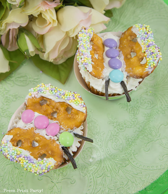 Simple Butterfly Cupcake DIY Decorations, Spring, Easter - Press Print Party!