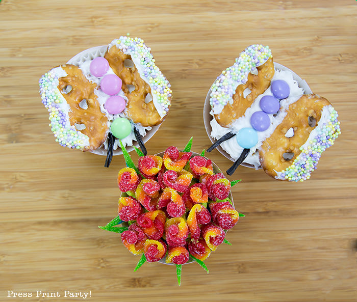Simple Butterfly Cupcake DIY Decorations, Spring, Easter - Press Print Party!