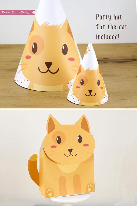 Cat Themed Party Printable Set, Boy Tabby - Image 6