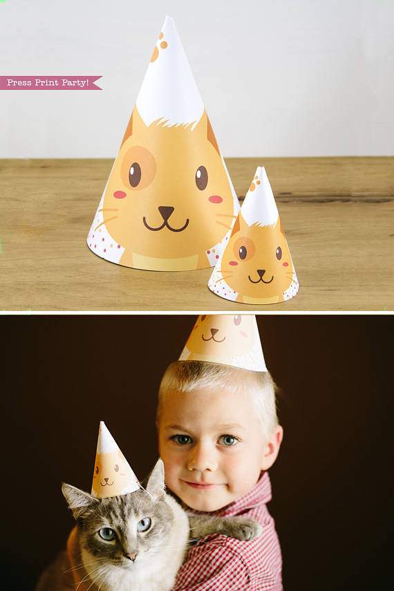 Cat Themed Party Printable Set, Boy Tabby - Image 7