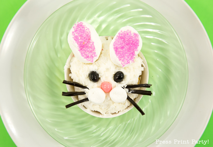 DIY Easter Bunny Cupcake decoration ideas - Press Print Party!