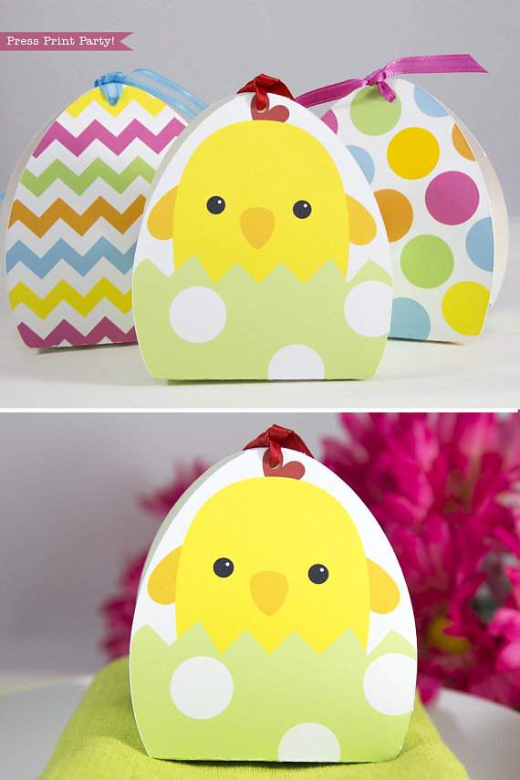 3 adorable Easter treat boxes for baskets - Press Print Party!