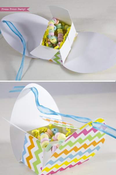 3 adorable Easter treat boxes for baskets - Press Print Party!