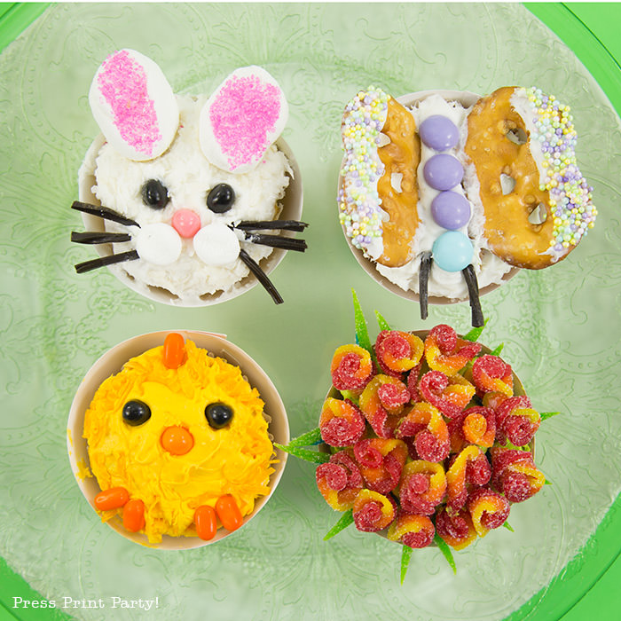 Simple Butterfly Cupcake DIY Decorations, Spring, Easter - Press Print Party!