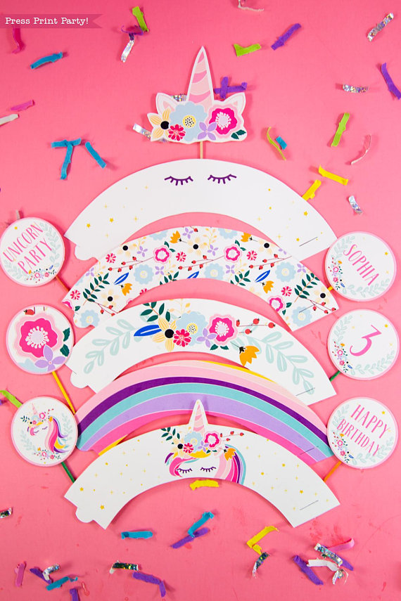 Unicorn party printables