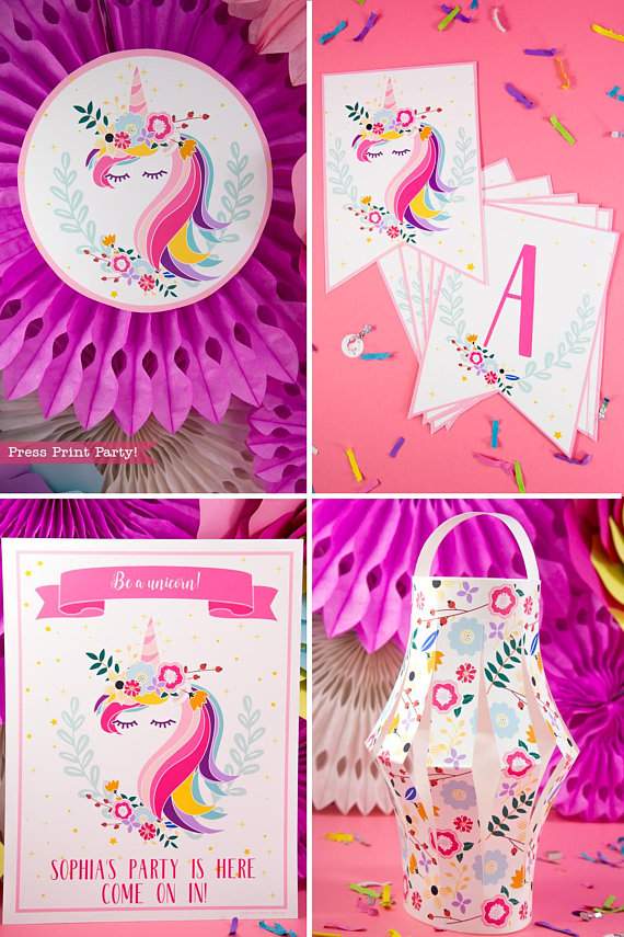 Unicorn Birthday Party Printable Set - Image 3