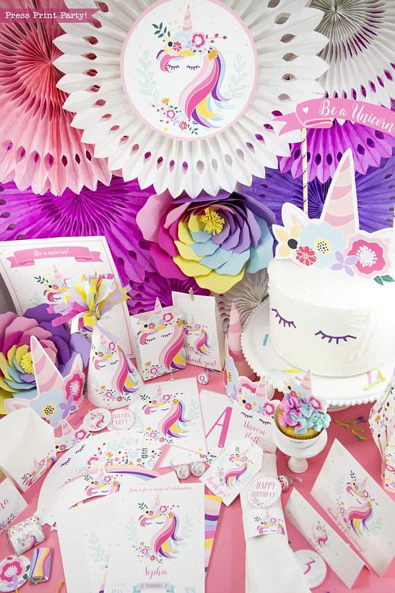 Unicorn Birthday Party Printable Set - Image 2