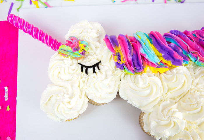 Unicorn cupcake cake DIY - Press Print Party!