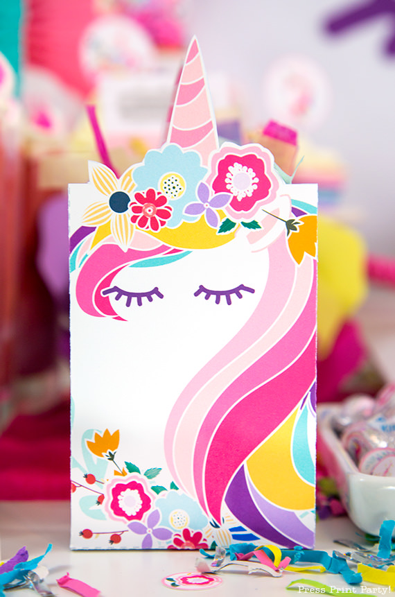 Truly Magical Unicorn Birthday Party Decorations DIY - By Press Print Party!