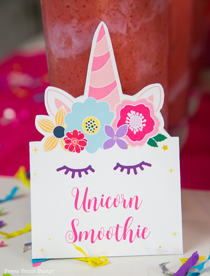 Truly Magical Unicorn Birthday Party Decorations DIY - By Press Print Party!