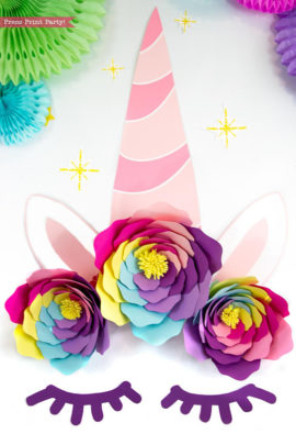 diy unicorn backdrop decorations w printables press print party