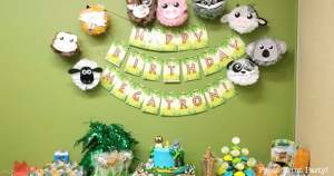 Jungle party Happy Birthday Banner