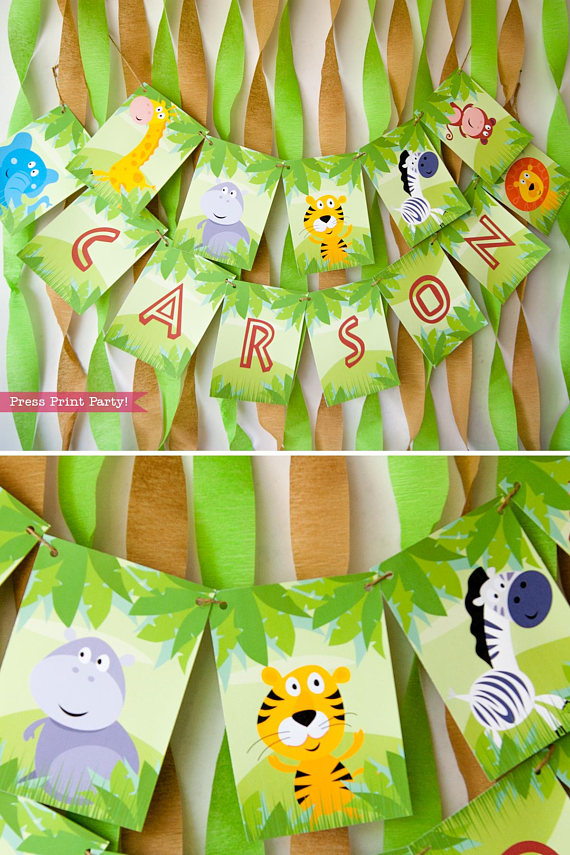 safari banner decoration ideas