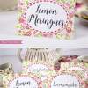 tea party place card printables By Press Print Party!