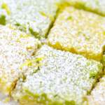 Lemon and lime squares close up
